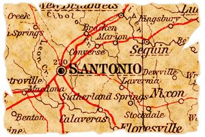 old map of San Antonio, Texas